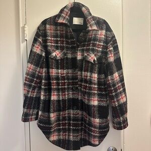 Aritzia Wilfred Plaid Wool Jacket